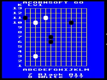 Go (198x)(Acornsoft) screen shot game playing